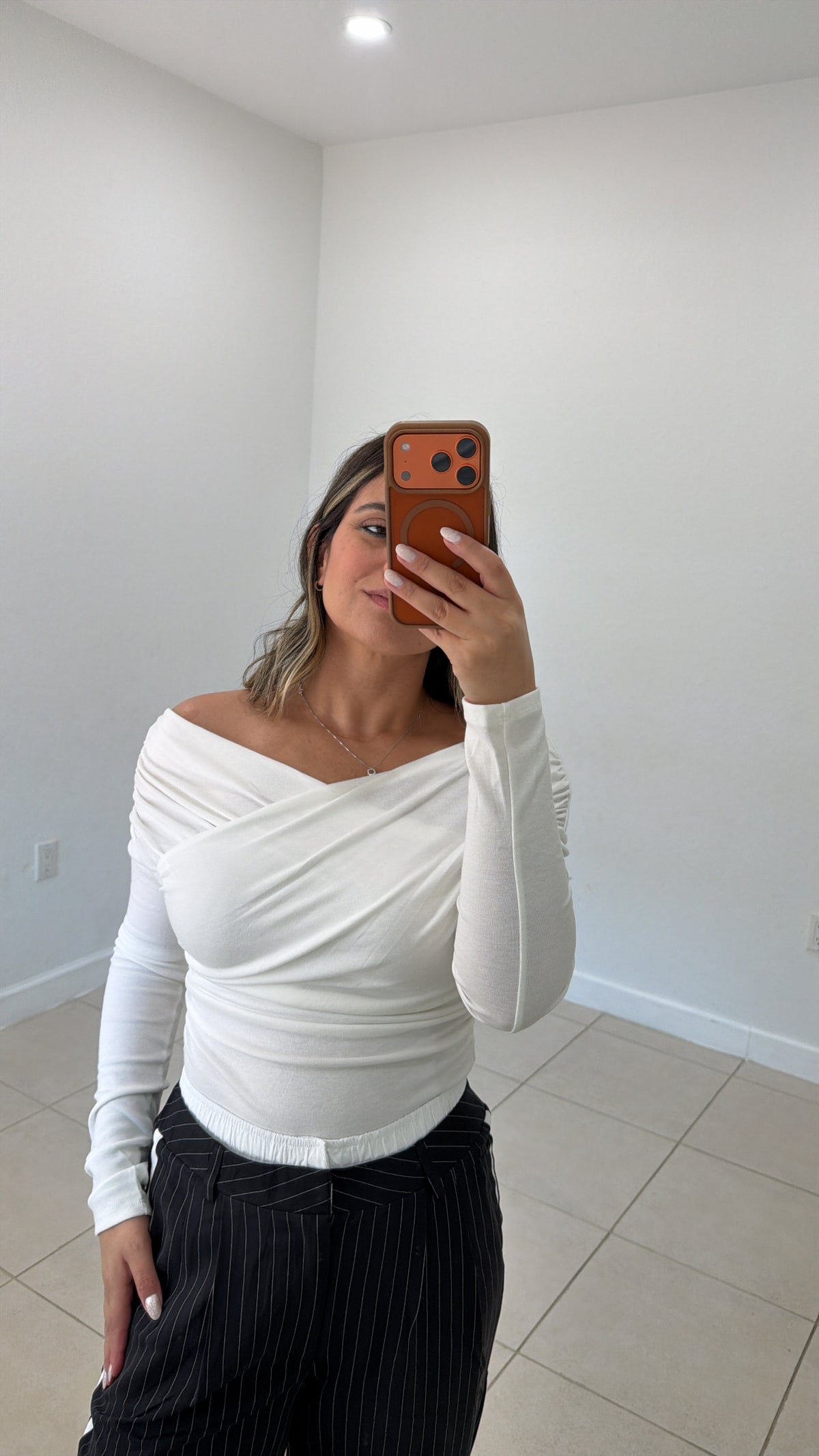 Off Shoulder Wrap Top