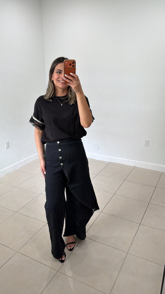 Asymmetrical Wrap Pants