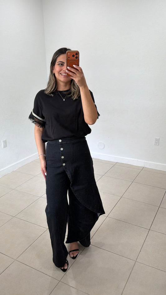 Asymmetrical Wrap Pants
