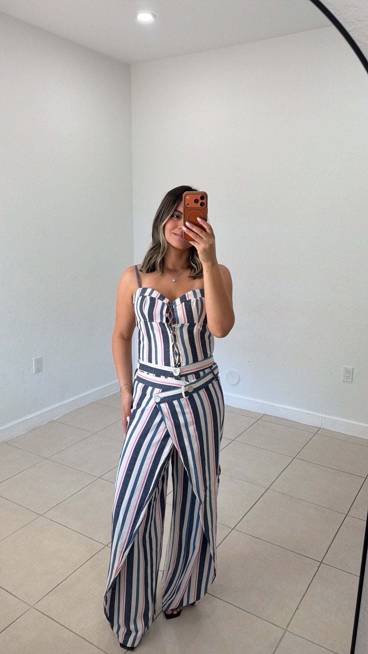 Striped Corset Set