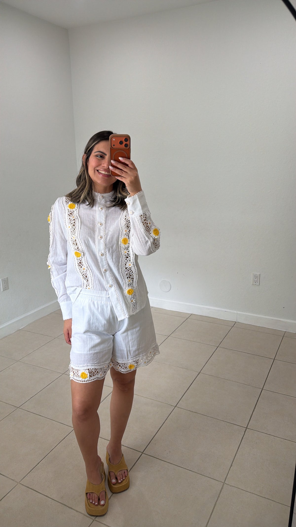Floral Embroidered Lace Set
