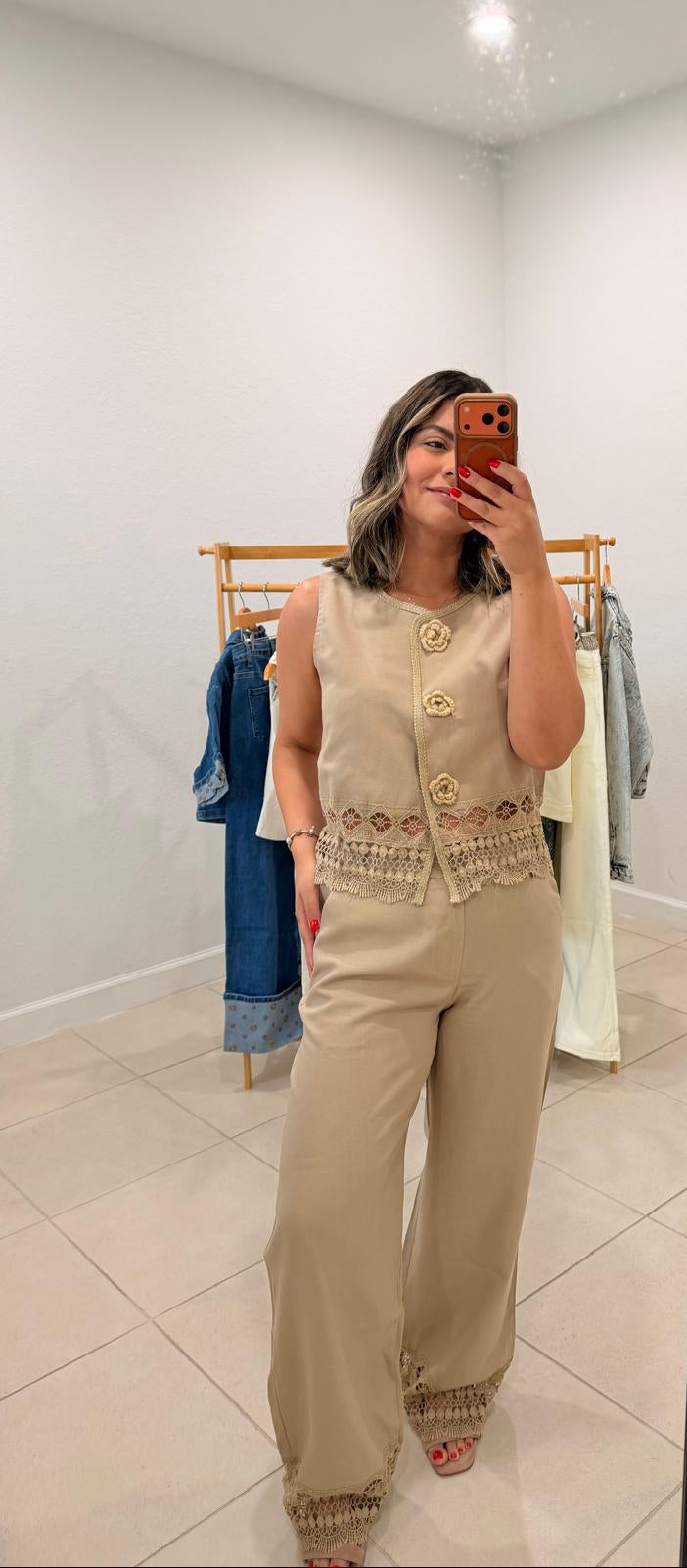 Camellia Crochet Trim Set