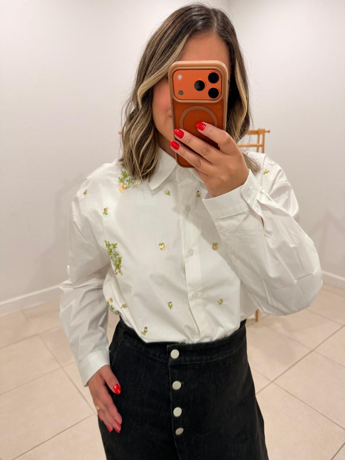 Floral Embellished Shirt