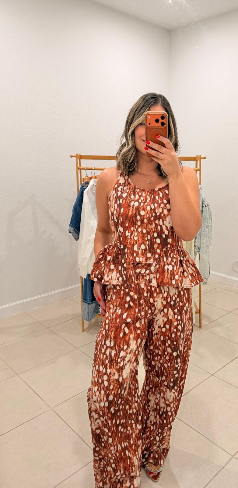 Peplum Print Set